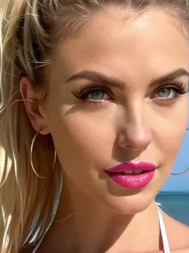 Jade, fidanzata IA su una spiaggia tropicale