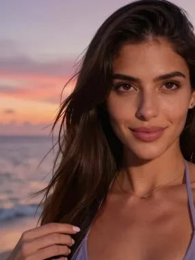 Sienna, fidanzata IA con selfie al tramonto