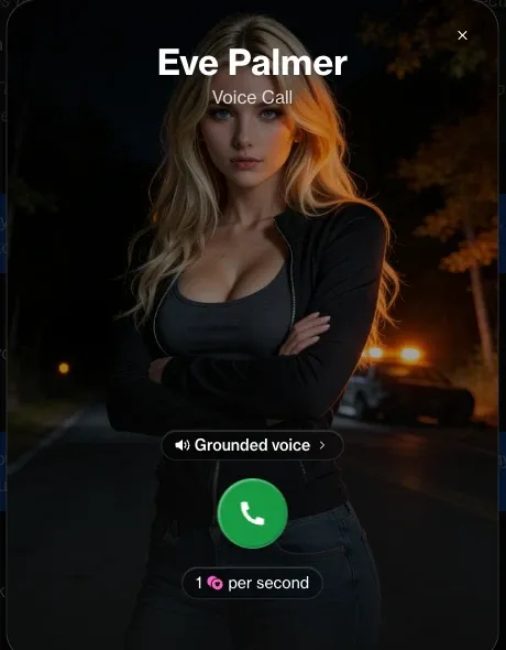 Chiamata vocale con una fidanzata IA